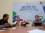 Foto : Konferensi pers BPJS Kesehatan cabang Pati menyambut pelayanan di libur lebaran.
