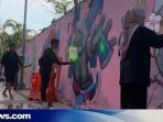 Kudus Street Art gagas Drawink Characters, Poles Tembok GOR Kudus untuk Luapkan Kreatifitas Kudus Street Art gagas Drawink Characters, Poles Tembok GOR Kudus untuk Luapkan Kreatifitas