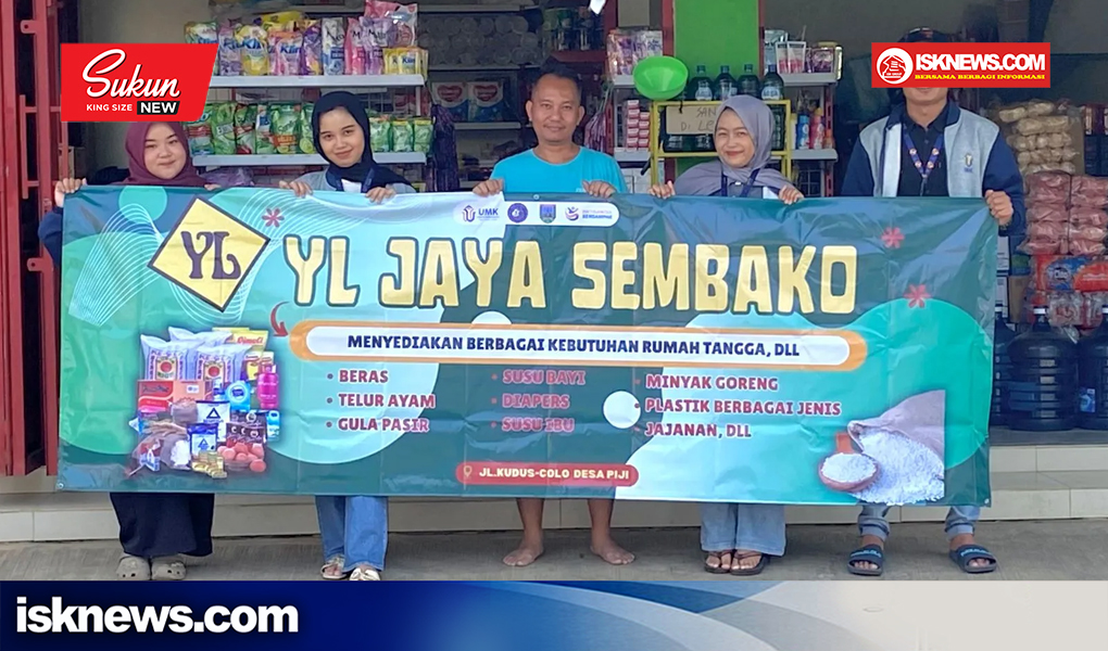 Mahasiswa KKN UMK Dampingi UMKM Desa Piji Kudus untuk Perkuat Branding Lewat Logo dan Banner Baru