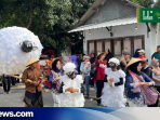 Bikin Warga Heboh! Ada Shaun the Sheep di Karnaval Peringatan HUT ke-81 RI Desa Jatikulon